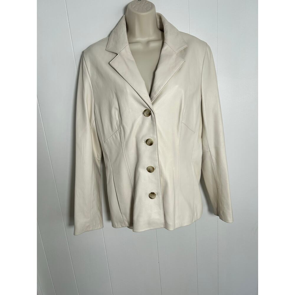 Wilsons Leather Womens Medium Jacket with Camel Lining and Snake Skin Pockets XC - Picture 2 of 16
